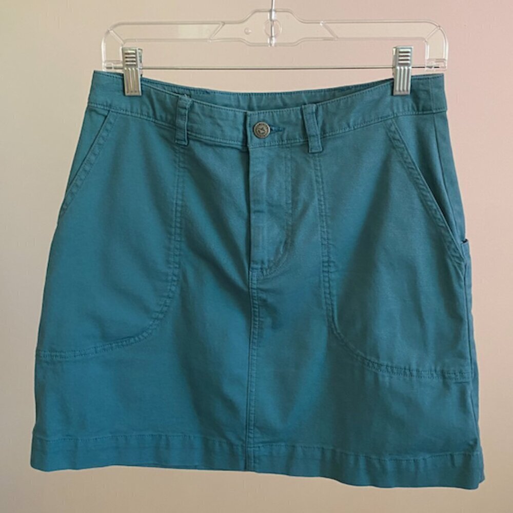 Patagonia 100% Cotton, Teal Mini Skirt, Canvas Gorpcore Outdoor Athleisure​​​​​